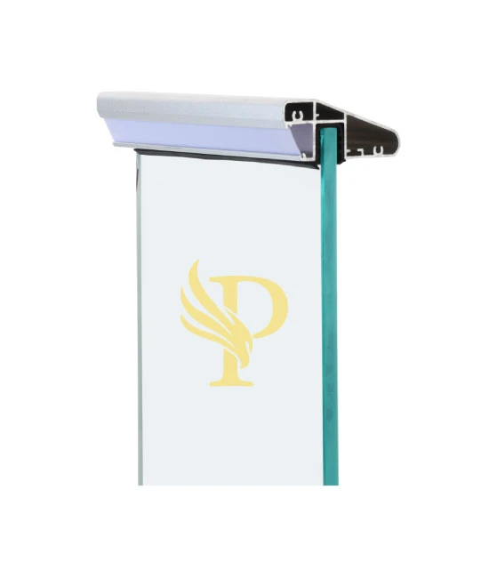 Led Incline Handrail — stainless steel top handrail profile by Prince Railing