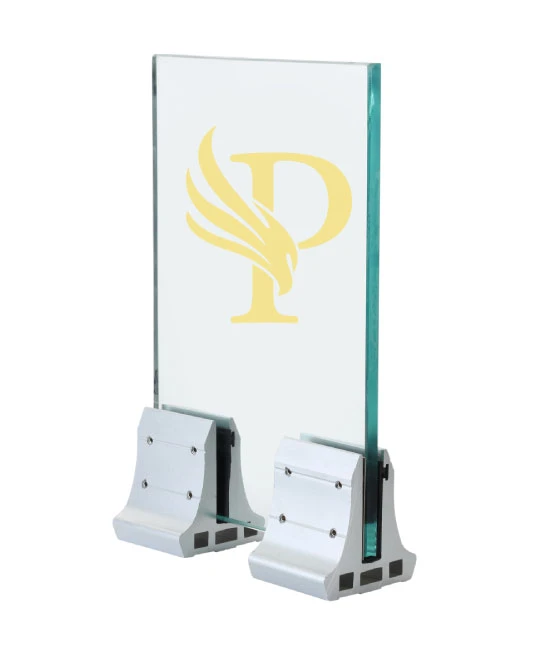 Curved T Bracket — stainless steel glass clamp bracket by Prince Railing